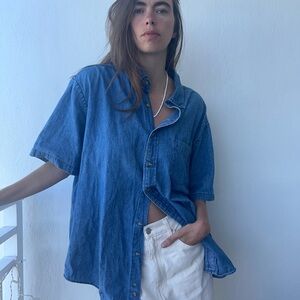 Casual Blue Denim Shirt
